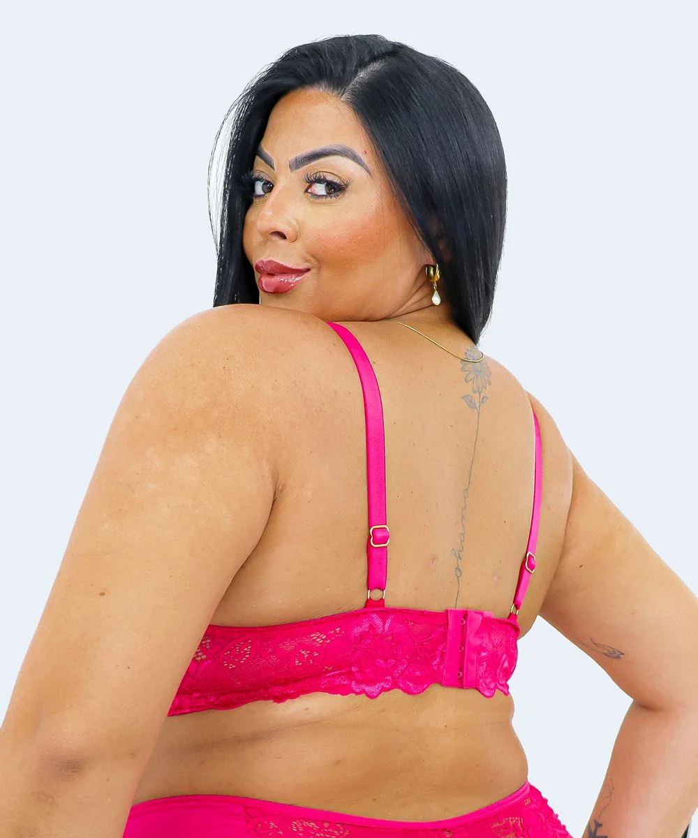 Sutiã sem Bojo com Aro Plus Size com tiras nas Alças - JACKIE LINGERIE - Image 9