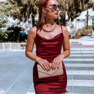 Vestido Isa Bordô