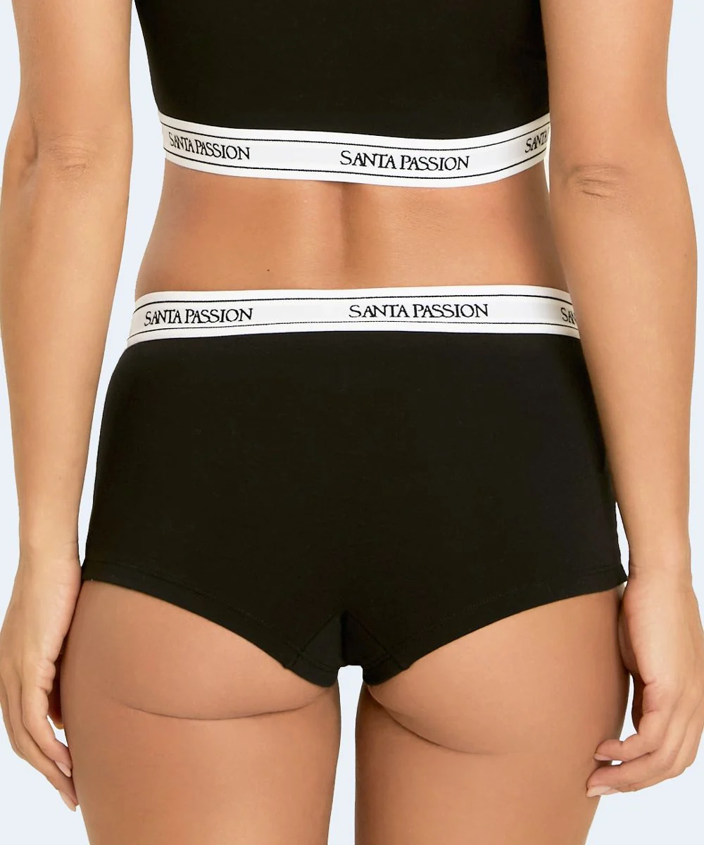Calcinha Boxer Microfibra com Elástico (Linha Básica) - SANTA PASSION - Image 3