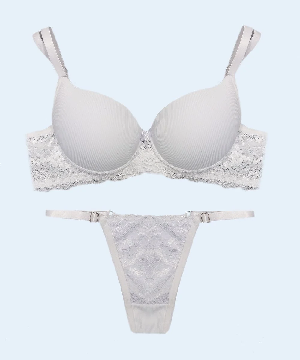 Conjunto Canelado com Renda String - FEMME FATALLE - Image 4