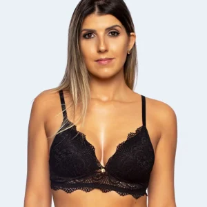 Sutiã de Renda com Bojo Triângulo - JACKIE LINGERIE