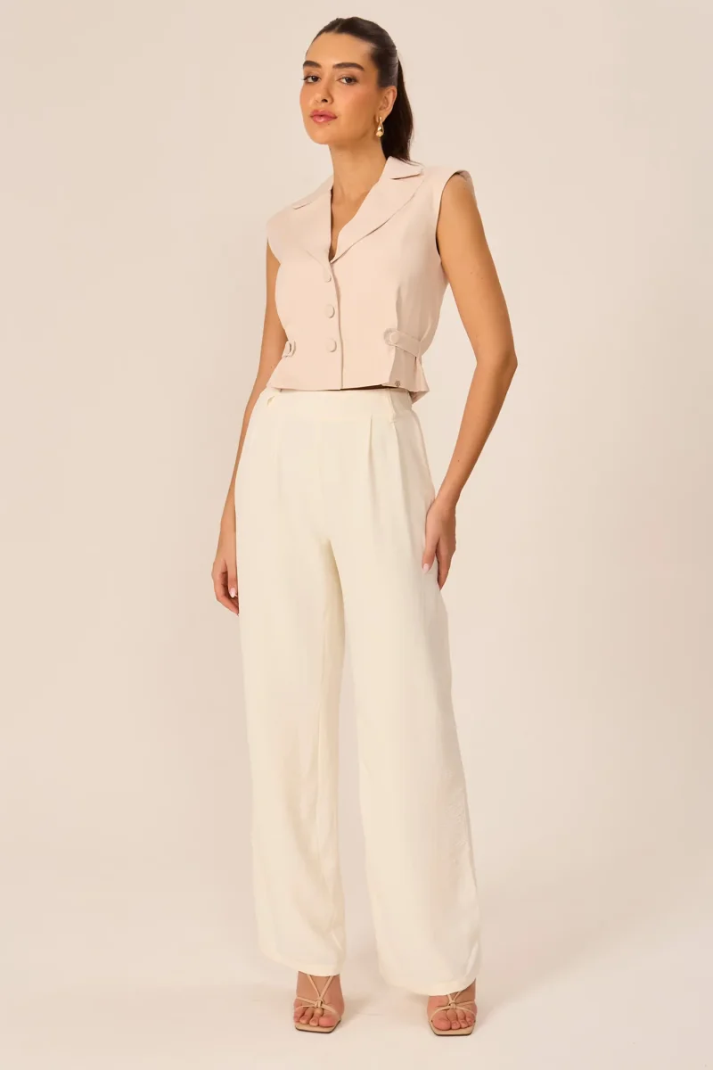 Calça pantalona off white Fato Básico - Image 2