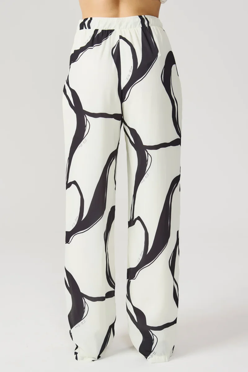 Calça pantalona estampada feminina sofisticada Fato Básico - Image 4