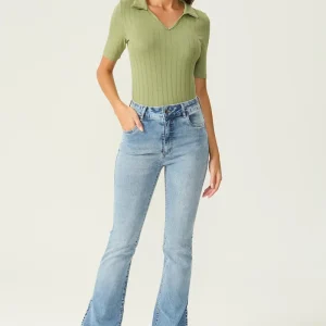 Calça jeans bootcut Fato Básico