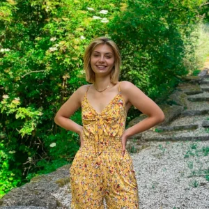 Jumpsuit curto Magnólia amarelo