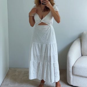 Vestido bordado ingles