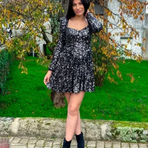 Gratitude Dress | Black and Silver