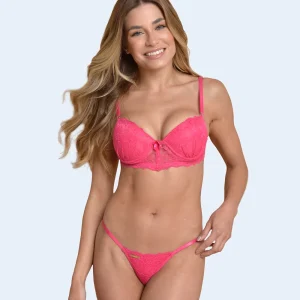 Conjunto de Renda Mini Corpete Calcinha String - FEMME FATALLE