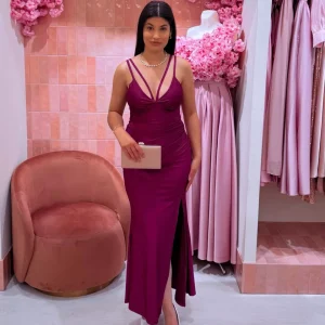 Vestido Elara | Ameixa