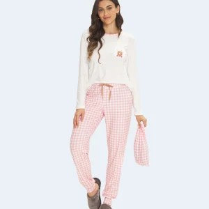 Pijama Peach Touch Estampado Poá  - DANKA