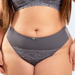 Calcinha Fio Plus em Microfibra com Detalhe em Renda - SANTA PASSION