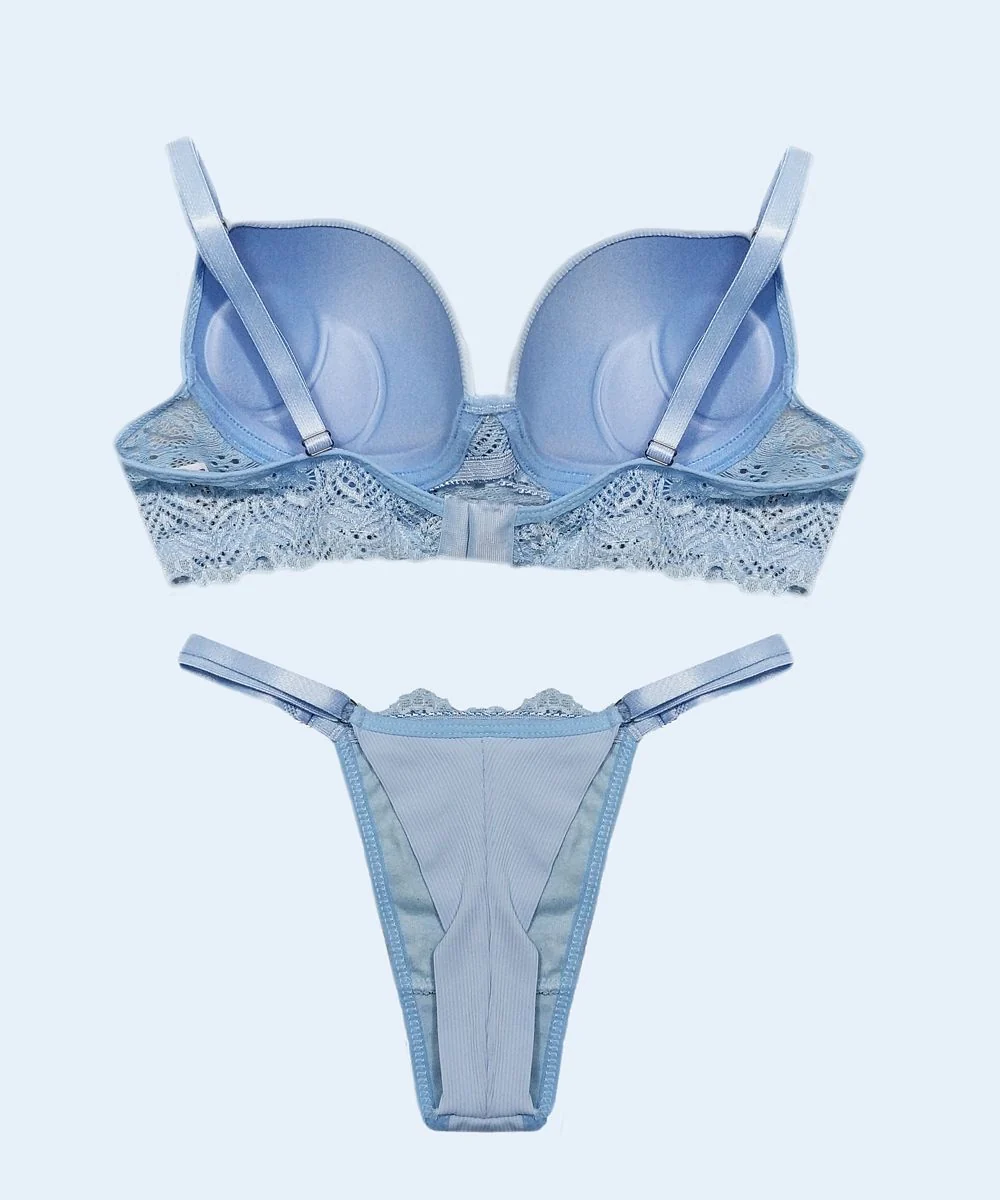Conjunto Canelado com Renda String - FEMME FATALLE - Image 3
